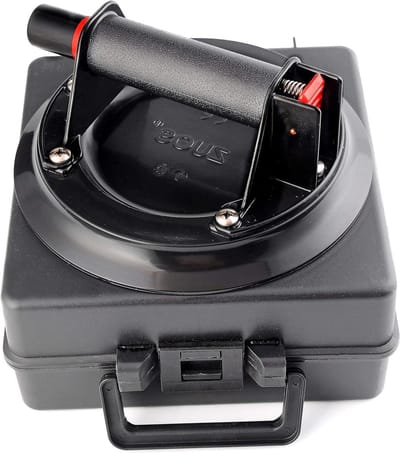 Vacuüm Zuignap Lifter - Glas Tegel Verplaatser - Materiaal Verplaatsen - Red-Line Indicator - 8 Inch Diameter - Zwart