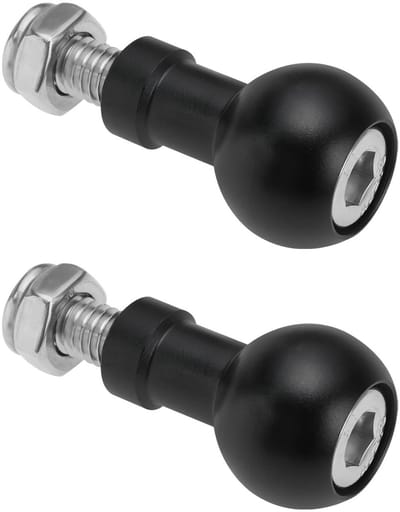 Dailygoods - Aluminium Balhoofd Adapter - Camera Statief Accessoire - Lichtgewicht en Duurzaam - Zwart/Zilver - M6 Schroef - Voor Stabiele Bevestiging...