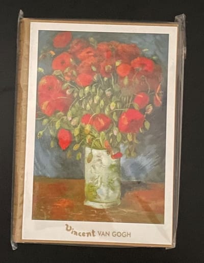 Hardcover Notitieboek 'Vaas met Rode Klaprozen' Vincent van Gogh