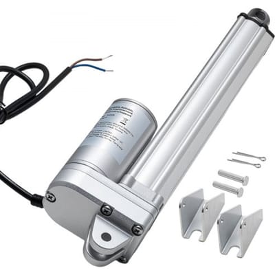 VEVOR 12V lineaire actuator, 203,2 mm IP65 waterdichte lineaire motor, 3000 N lineaire actuator, 5 mm/s lineaire actuatoren met montagebeugels voor zonnevolgers, industriële machines, deuropeners