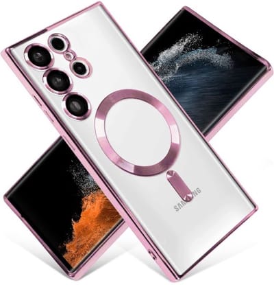 TG Techgrip - Hoesje Geschikt voor Samsung S24 Ultra Magsafe Compatible - Back Cover Hoesje met ingebouwde 9H HD camera glas bescherming - Rose Hoes Geschikt voor Samsung Galaxy S24ULTRA