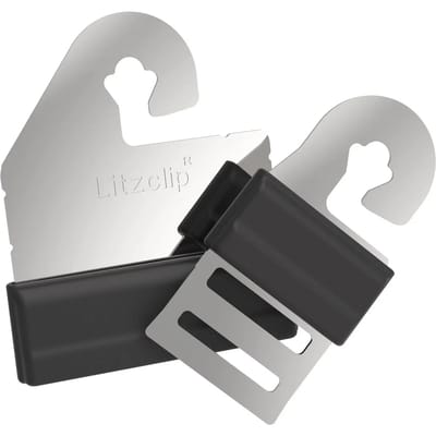 Hekwerkaccessoires roestvrijstalen steelverbinders voor tape tot 40 mm Ako Litzclip (x4)
