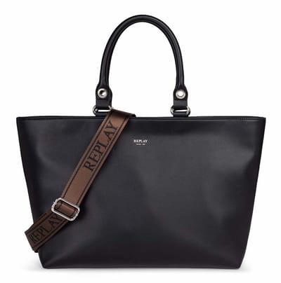 REPLAY Schoudertas Shopper Black Zwart