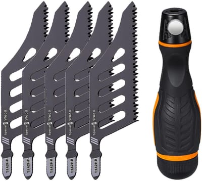 Dailygoods- Snijmes Hoogwaardige Koolstofstaal - Driezijdige Tanden - Ergonomische Handgreep - Antislip - Slijtvast - Breukbestendig - Snijgereedschap