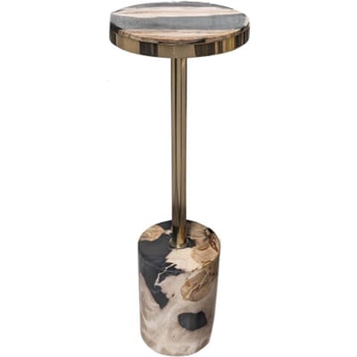 PTMD - Bijzettafel Mody - Zwart - 21x21x64cm
