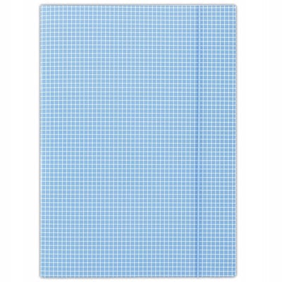 Donau-kaart A4 400 gsm blauw geruit met elastiek