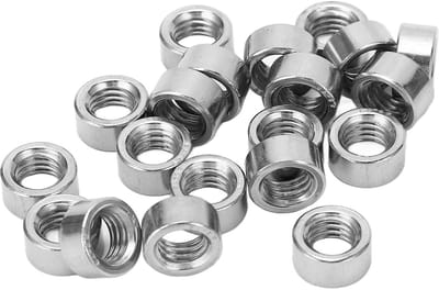 Allecto - ronde verbindingmoeren - 20 stuks - M8x12.5 - 304 roestvrij staal - Voor stevige verbindingen - Geschikt voor verschillende toepassingen ...