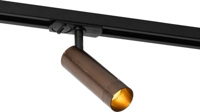 QAZQA jeana luxe - Moderne Spot railsysteem verlichting, railverlichting geschikt voor led - 1 lichts - Ø 4 cm - Brons - Woonkamer | Slaapkamer | Keuken