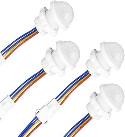 Allecto - Bewegingssensor Lichtschakelaar - PIR Infrarood Technologie - Wand- en Plafondmontage - 4 Stuks - Smart Home Accessoire - Voor Binnengebr...
