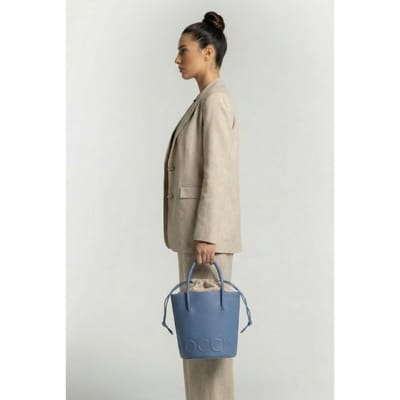 Coccinelle Leather Bucket Bag In Blue Maat: OS | Handtassen Outlet | Dames | Blauw
