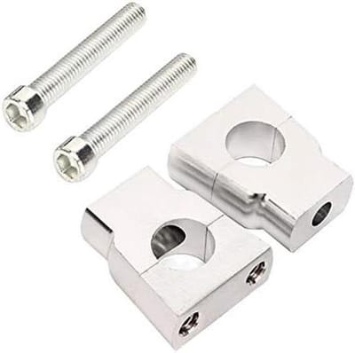 Motorfiets Stuurklem - Stuur Risers - Rijcomfort Verbeteren - Verstelbare Positie - 22 mm - Zilver