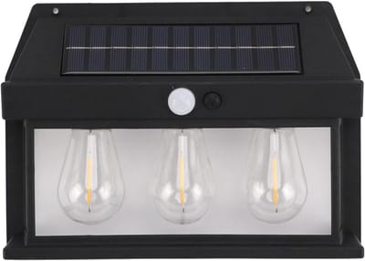 Zonnelampen voor buiten - Ledlampen wandlampen - Tuin verlichten - Bewegingssensor IP65 - 25 x 18 x 7 cm - Zwart