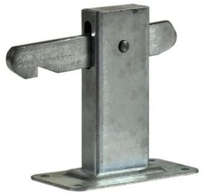 Deurvastzetter met vloerplaat 120x60 mm verzinkt