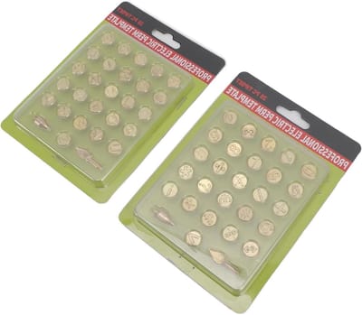Houtbrand Set - Brandpen Letters - Ambachtelijk Ontwerp - 56 Alfanumerieke Tips - Ca. 200g - Messing