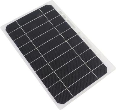 Zonnepaneel Charger - Draagbare Stroom - Buiten Opladen - Hoog Rendement - 10W Vermogen - Zwart