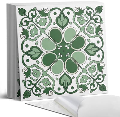 Coloray Plaktegels - Plantenpatroon met bladeren Portugese Tegels - 30 cm x 30 cm - Groente Plaktegels - 9 stuks - Vierkant PVC Tegels - Plaktegels Keuken - Zelfklevende Vloertegels - Vinyl Tegels - Zelfklevende Tegels