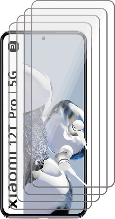 Screenprotector geschikt voor Xiaomi 12T / 12T Pro - 4x Gehard Glas Screen Protector GlassGuard