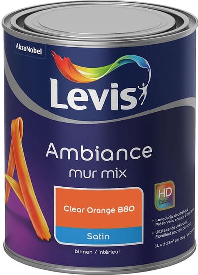 Levis - Ambiance Mur Satin Mix - Clear Orange B80 - Mengverf - 1 L