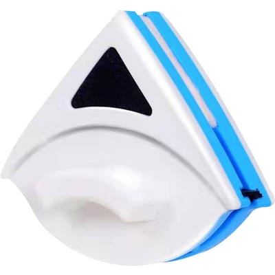 Magnetische raamreiniger, blauwe driehoekige vorm, enkelzijdige magnetische glaswisser, wasborstel white