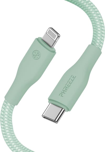 Kabel geschikt voor Lightning naar usb C - 1 meter - Groen - Oplaadkabel geschikt voor iPhone