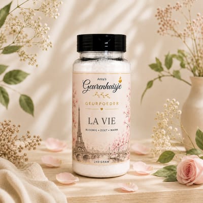 Anna's Geurenhuisje - Geurpoeder La Vie - Geinspireerd op bekend parfum - Premium - Handmade - Voor Tapijt, Bank, Auto, Camper, Caravan & Stofzuiger - 240 gram - dierproefvrij - verfrissend - langdurige geurafgifte