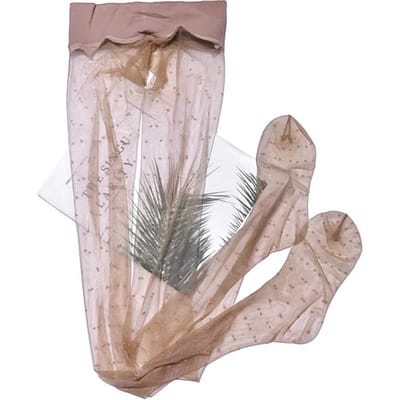 Dames Panty's Grote Maten Stippen Kousen Naadloos 512-Naald Panty's Hoge Taille Panty's Ultra Dunne Doorzichtige Onderkleding white
