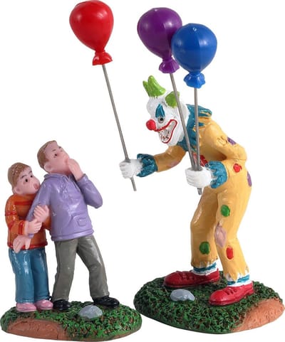 Lemax - Creepy Balloon Seller, Set Of 2 - Kersthuisjes & Kerstdorpen