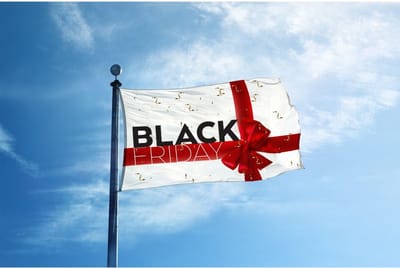 Black Friday Vlag -Wit 100x150cm