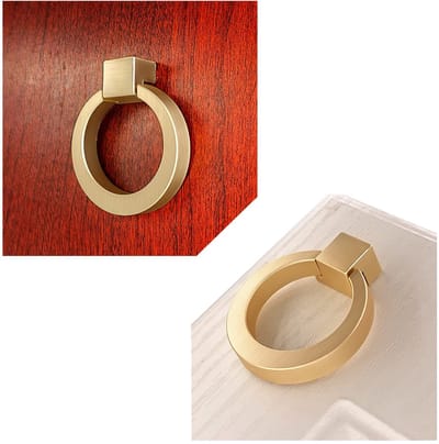 Unyqoos® Set van 4 ronde gouden kastknoppen voor keuken en garderobe