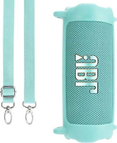 Siliconen Beschermhoes voor Waterdichte Draagbare Bluetooth Speaker - Geschikt voor JBL Flip 7 - Turquoise Kleur, Schokbestendig en Lichtgewicht