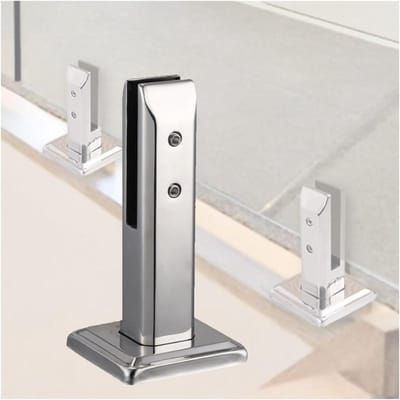 Balustradeklemmen Glas - Glasklemmen RVS - Glazen Hekwerk Monteren - Waterdicht Roestvrijstaal - 16cm en 20cm Hoog - Zilverkleurig