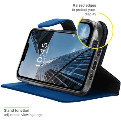 Accezz Hoesje - Geschikt voor Apple iPhone 13 Pro - Wallet Softcase Bookcase - Donkerblauw