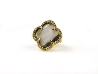 model Fiori gezet ring in zilver verguld grijs