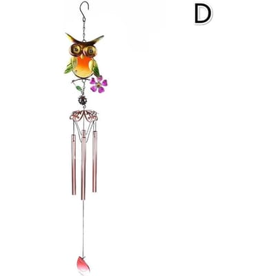 Home Mode Decoratie Metalen Windgong Uil Windgongen Tuin Buiten Decor Hangend Hanger Creatieve Cadeaus Accessoires Gereedschap gray