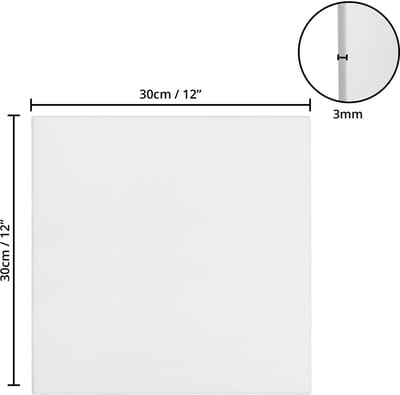 Unyqoos ® Voorgespannen Canvas Doeken Set voor Creatieve Kunstprojecten, Geschikt voor Alle Niveaus, 14 Stuks, 30 x 30 cm