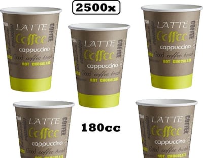 2500x Kartonnen Koffiebeker Lime 180cc
