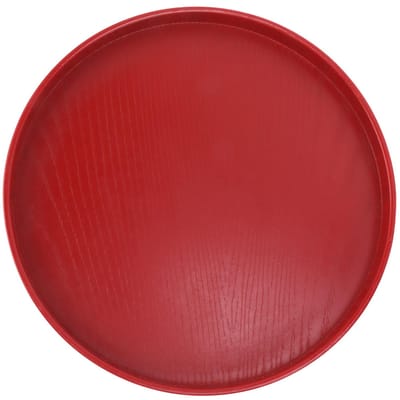 Theeblad Houten Wijnrood Rond Theebord Groene Thee Bakken Serveerbord voor Thuis Theehuis 27cm / 27cm/10.6in