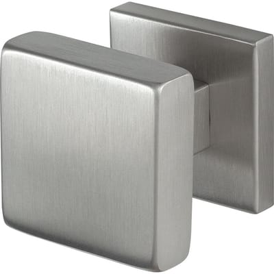 Deurknop - RVS geborsteld - RVS - GPF - GPF9948.09-02 RVS mat vierkante knop S2 53x53x16mm incl. knopvastzetter met vierkante