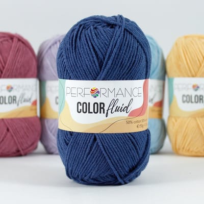 Performance Color fluid - katoen/acryl haakgaren/breigaren - donker blauw (3016) - 5 bollen