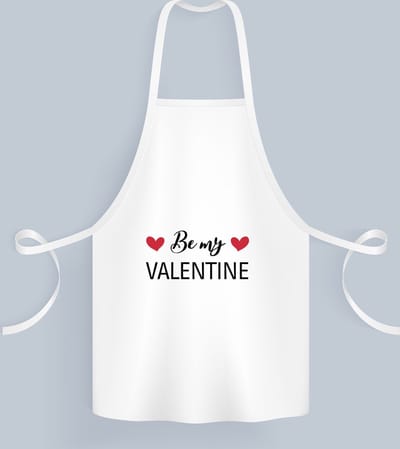Akyol - be my valentine Keukenschort - Valentijnsdag - iemand die liefde wilt geven aan een ander - valentijnsdag - cadeau voor vriend/vriendin - verjaardagscadeau - kado - geschenk - gift - verrassing - valentijnscadeautje - 82 bij 71 cm