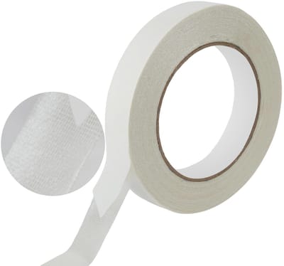 Dubbelzijdig stoffen lint van 2 cm x 20 m, textiel plakband voor gordijnen, kleding en tapijten, ideaal voor het omzomen van broeken zonder hitte