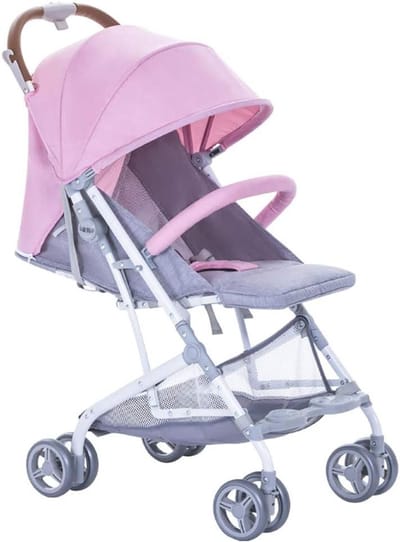 Babybuggy - Kinderwagen Reisbuggy - Compact Reizen - Eenvoudig Inklapbaar - 9 kg - Roze