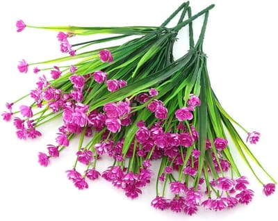 Kunstplant boeket 40 cm - Fuchsia gypsophila - 5 takken - Perfect voor DIY bloemarrangementen - ShopVlot