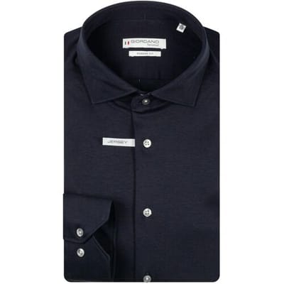 Giordano - Lange mouw overhemd - Heren - M - Blauw - Katoen - NOS7878
