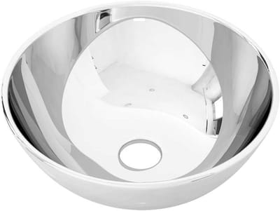 Opzetwastafel Keramiek Rond Zilver/Goud Glans Badkamer Wastafel