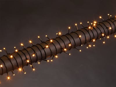 Luna LED, lichtslinger, 12 m, 160 leds, Arizona wit, groene kabel, voor binnen en buiten, modulator, 24 V