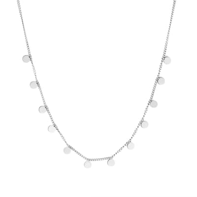 Planet Pink - Ketting muntjes bedeltjes zilver - Stainless Steel - Roestvrij Staal rvs - Waterproof