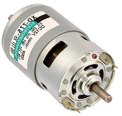 Gelijkstroommotor - Dubbele as motor - Apparaten aandrijven - Hoog koppel - 50 Watt - Zilver