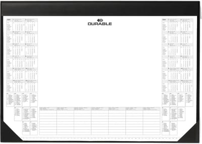Bureauonderlegger met Kalenderblok - 25 Vellen, 590 x 420 mm, Zwart