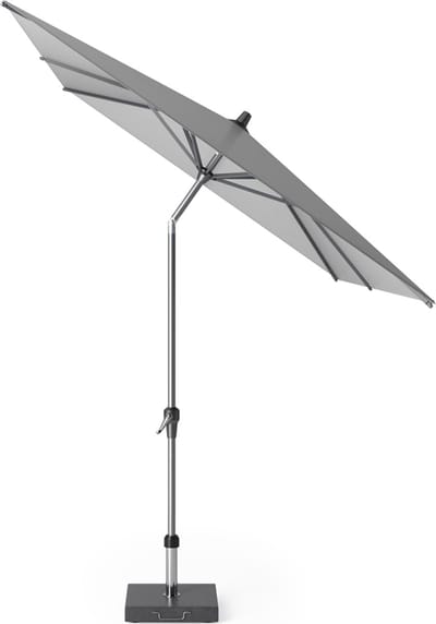 Platinum Sun & Shade - Middenstokparasol - Riva - 250x200cm - Lichtgrijs - Kantelbaar - Easy-up draaisysteem - 96% UV protectie